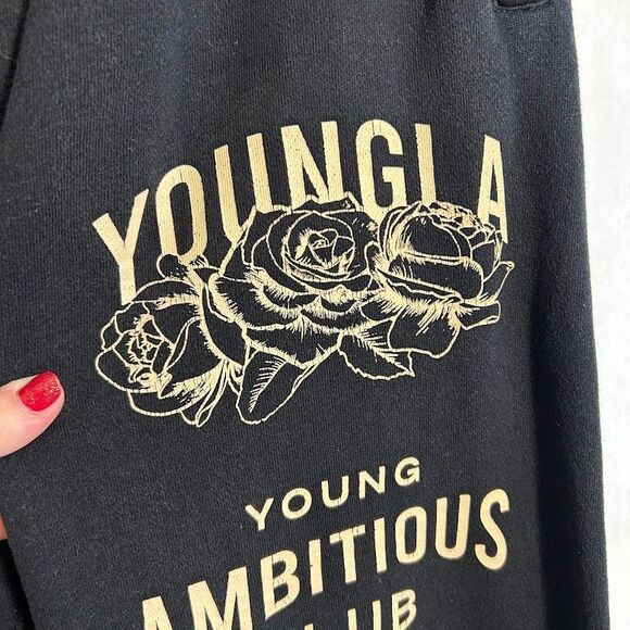 YoungLA The Immortal Joggers M STYLE #233 Black Pockets Cuffed Sweatpants - Picture 7 of 12